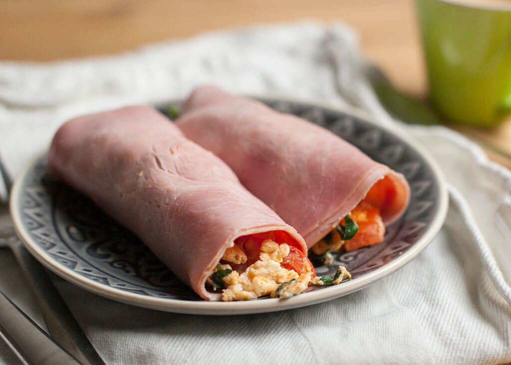 paleo ontbijt burrito ham